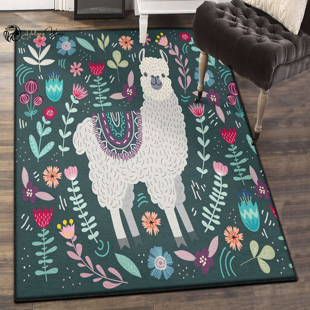 Llama Large Llama A Sweat Dream Area Rectangle Rugs Carpet Living Room Bedroom