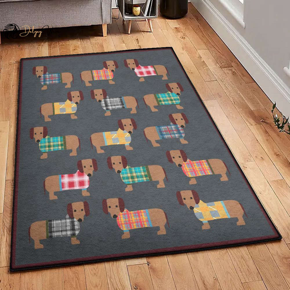 Love Carpets Dachshund We Found A Love Area Rectangle Rugs Carpet Living Room Bedroom