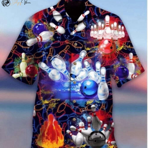 Multi Bowling Flash Light Hawaiian Shirt