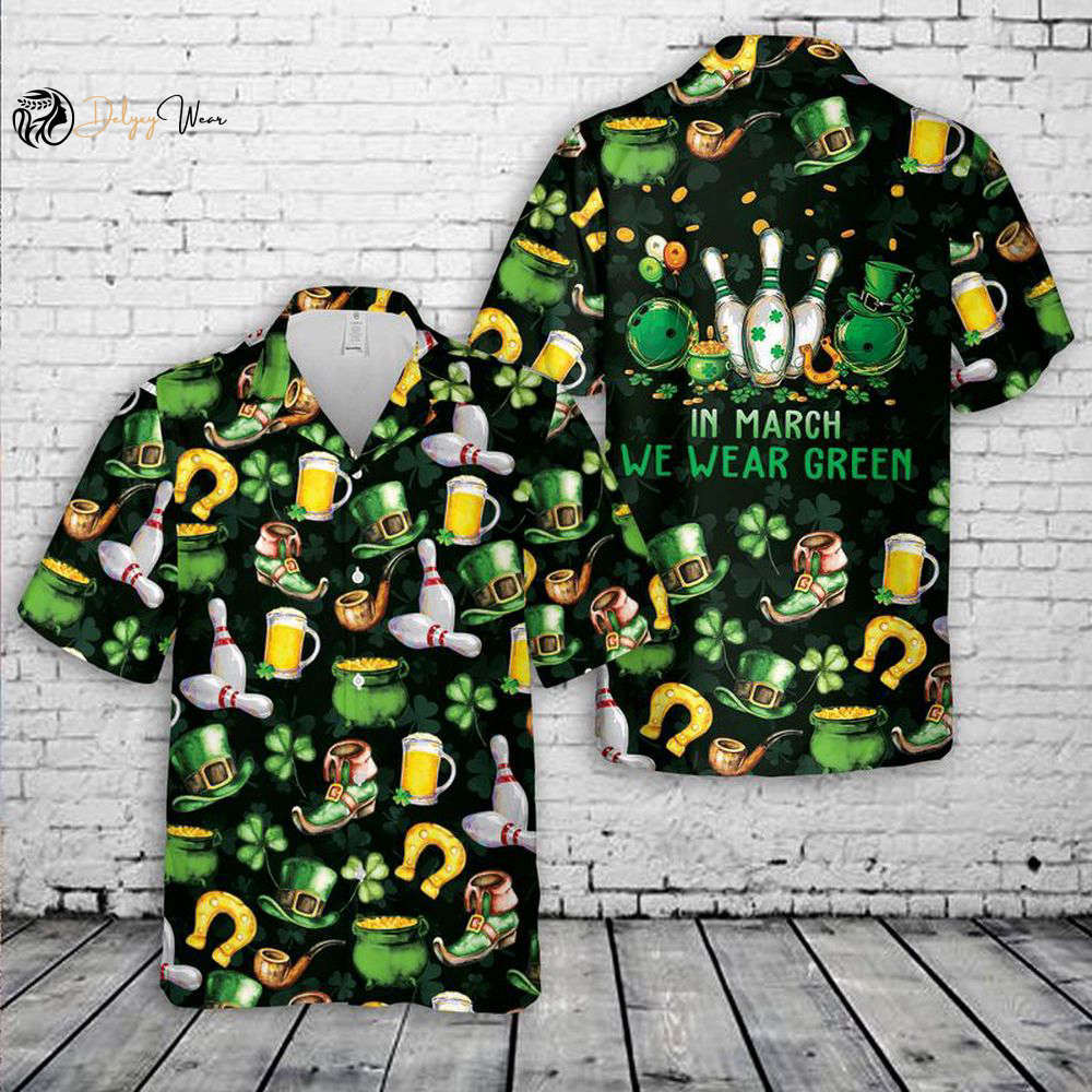 NLSI1201BG01 Saint Patrick’s Day Bowling Hawaiian Shirt