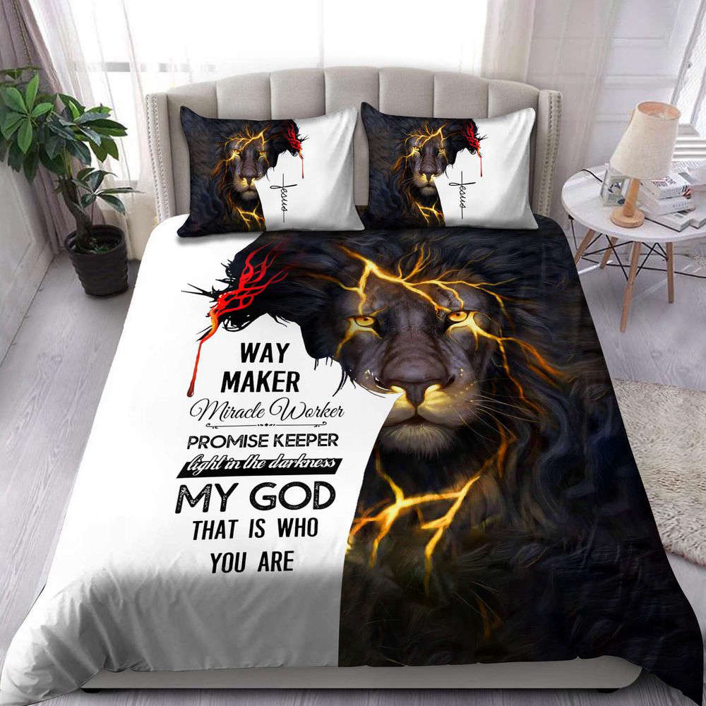 Premium Christian Jesus 3D Bedding Set – All Over Printed HV