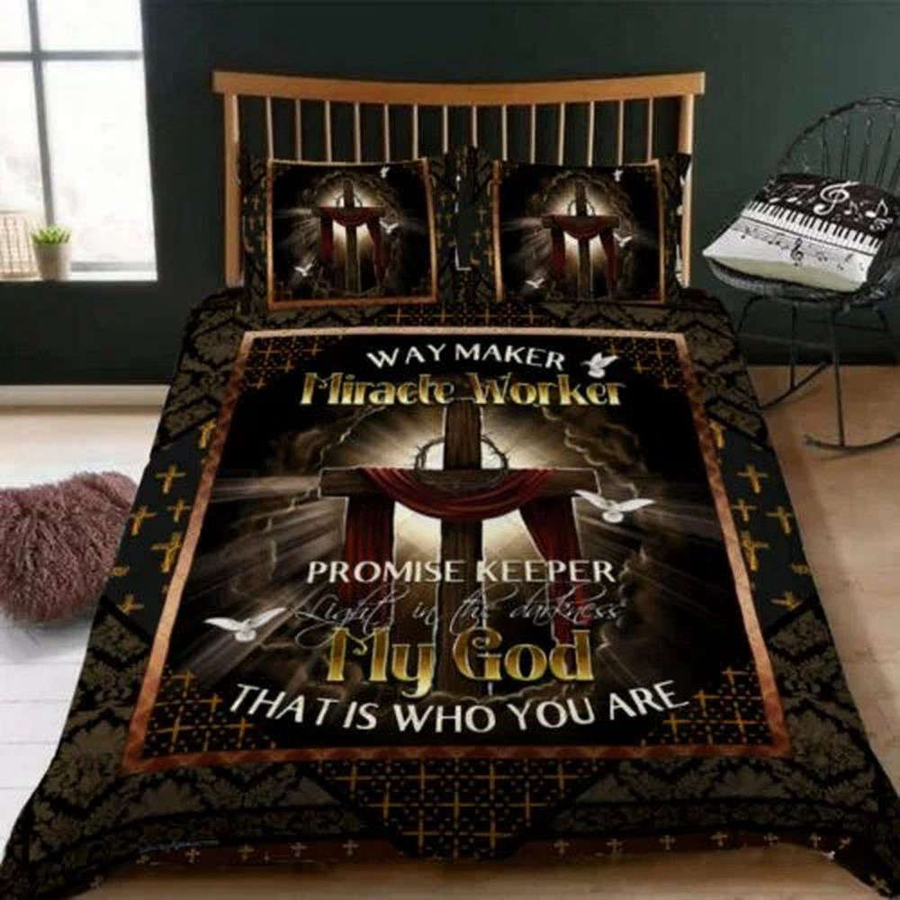 Stunning Jesus Cross Quilt Bedding Set – LSNGO07BD: Embrace Divine Comfort Stunning Jesus Cross Quilt Bedding Set – LSNGO07BD: Embrace Divine Comfort