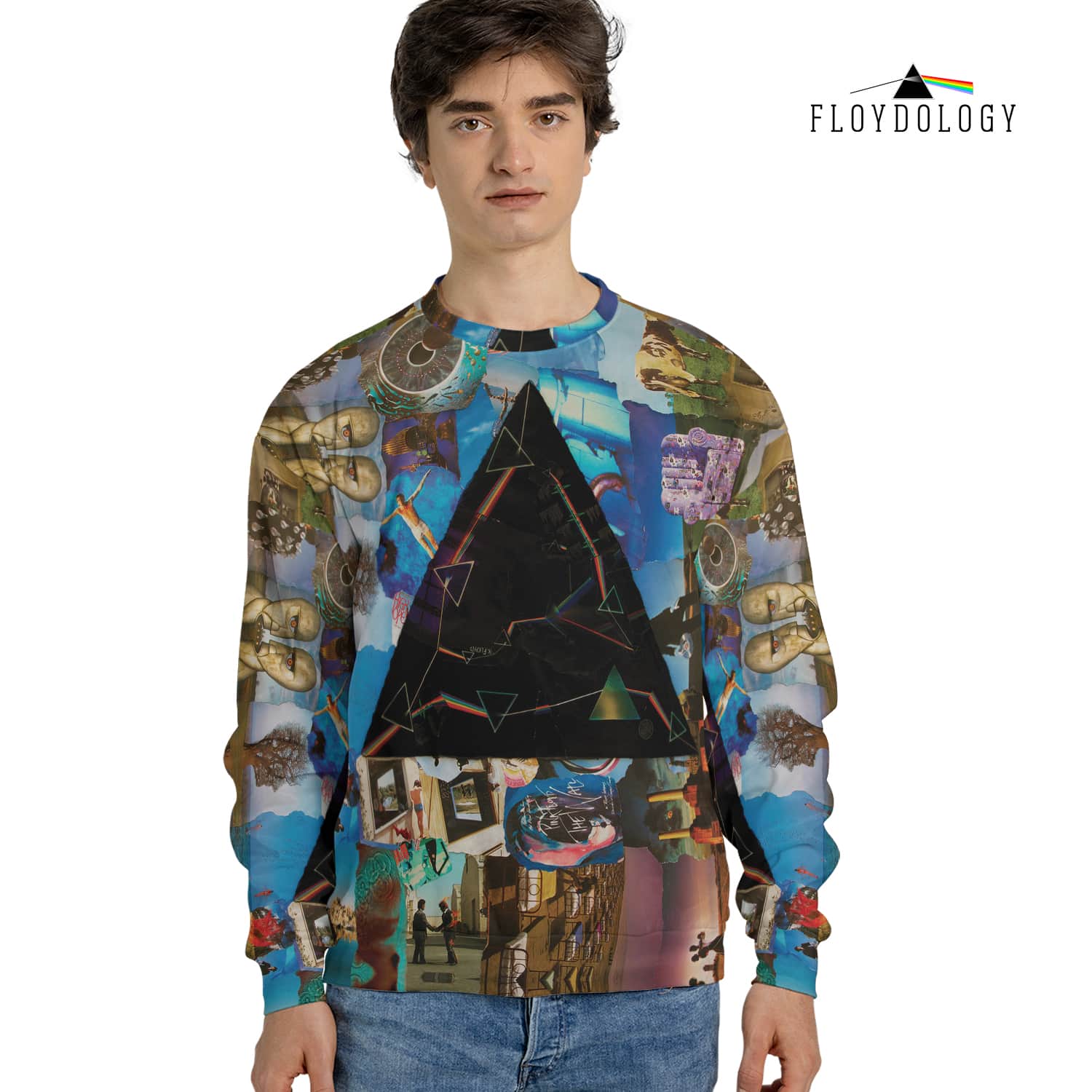 Dark Side Of The Moon Pulse Pink Floyd Album Collage Full Print Shirt Gift for Men Women Fans Gift for Men Women Fans