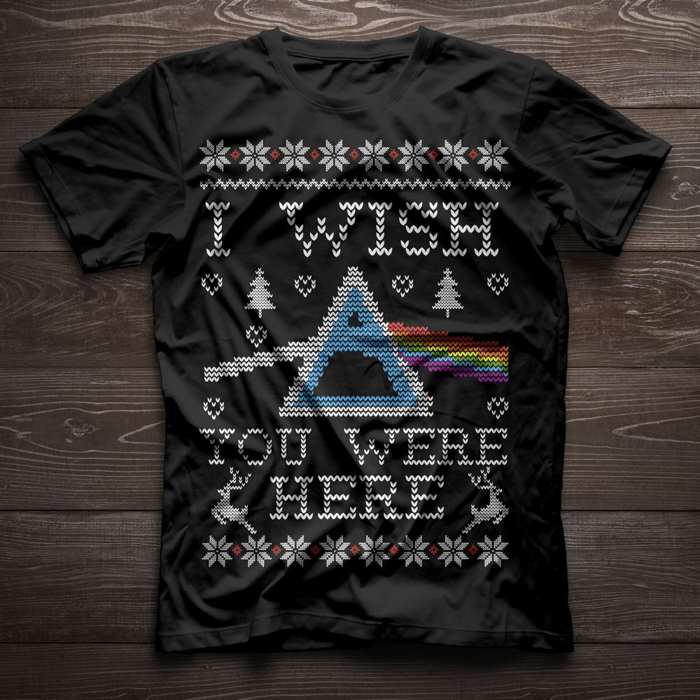 Wish You Were Here Dark Side Of The Moon Pink Floyd Ugly Sweater Shirt Gift for Men Women Fans Gift for Men Women Fans