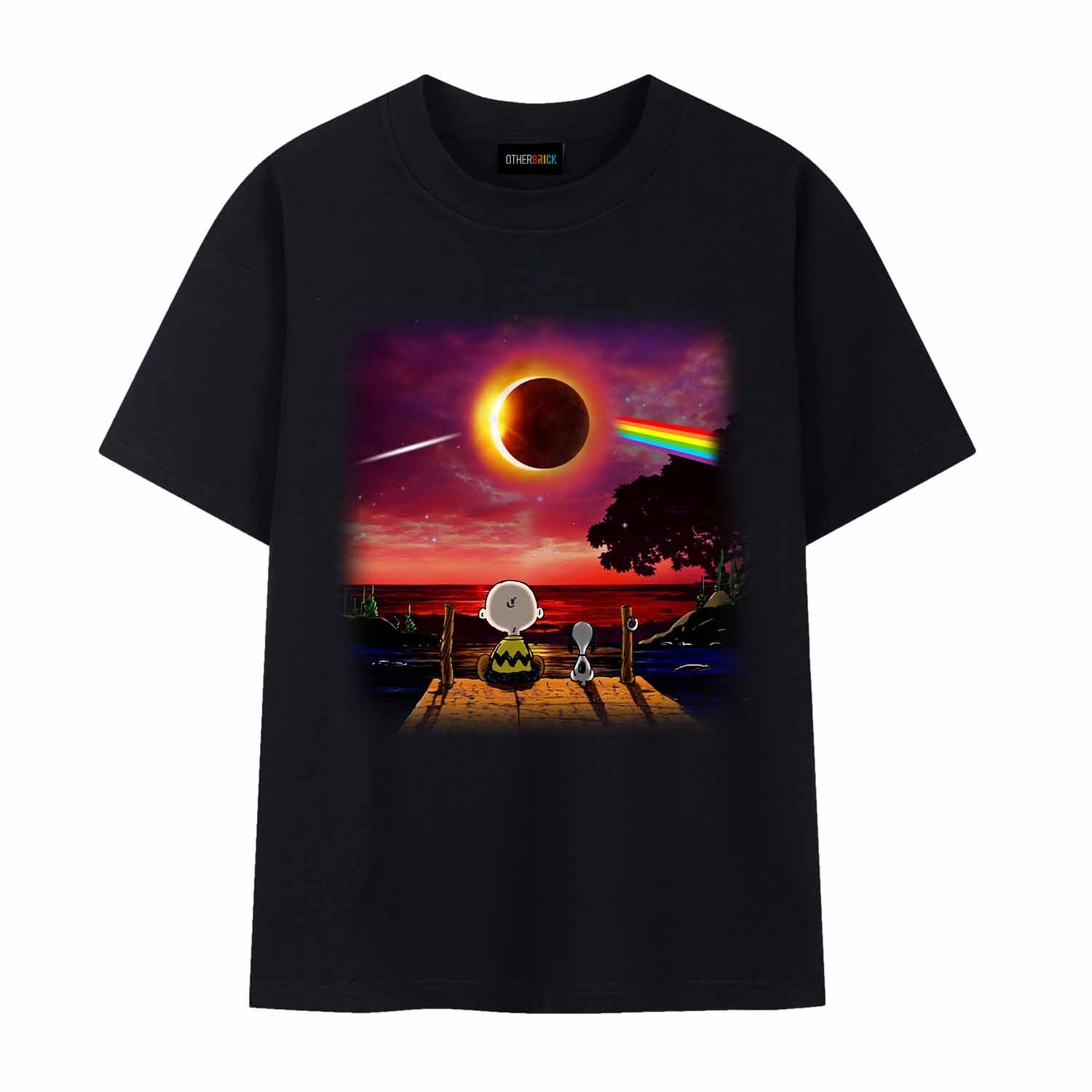 Snoopy Dark side of the moon Eclipse Galaxy Pink Floyd Shirt Gift for Men Women Fans Gift for Men Women Fans