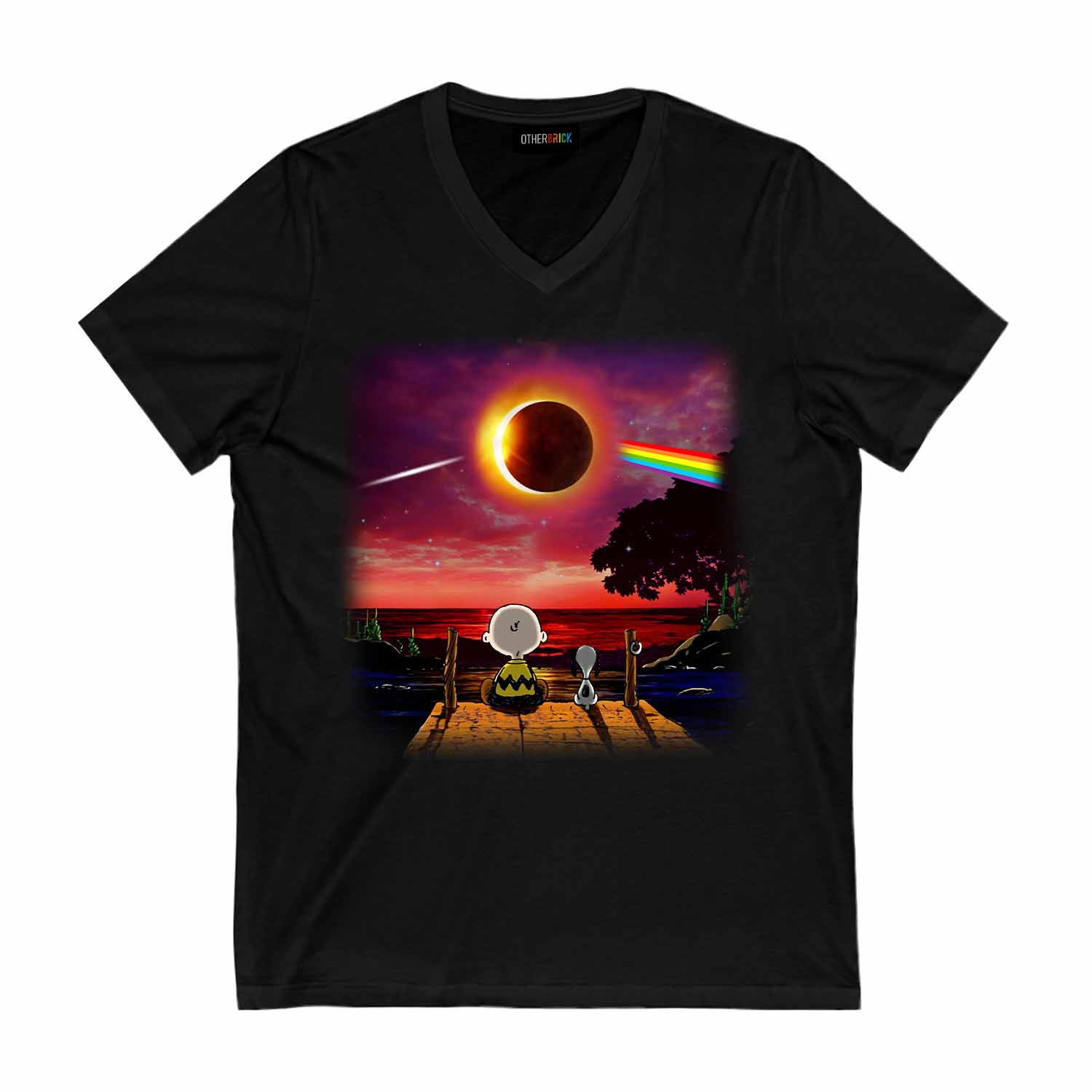 Snoopy Dark side of the moon Eclipse Galaxy Pink Floyd Shirt Gift for Men Women Fans Gift for Men Women Fans