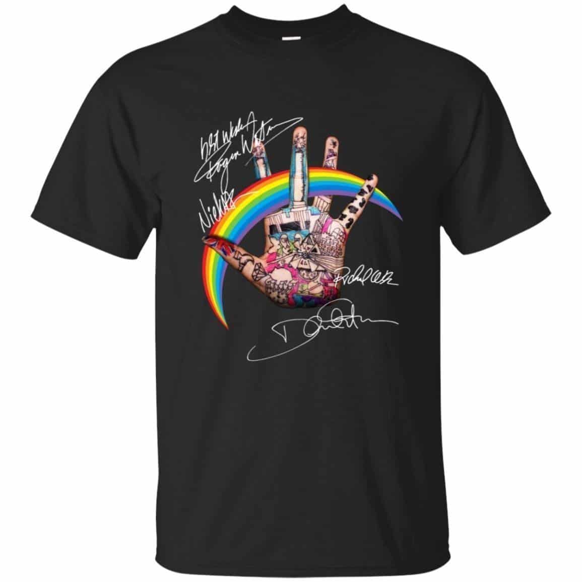 Pink Floyd Rainbow Hand Sign Shirt Gift for Men Women Fans Gift for Men Women Fans