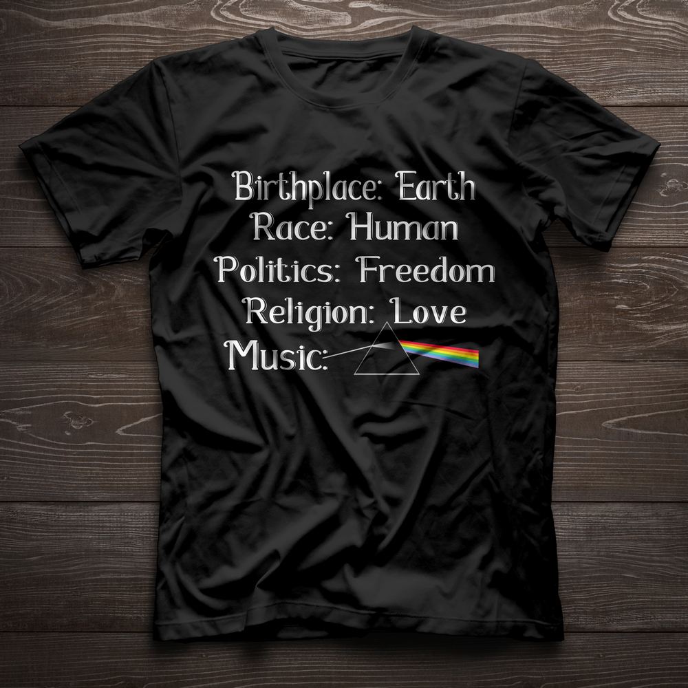 Birth Place Earth Race Human Region Love Music Pink Floyd Shirt Gift for Men Women Fans Gift for Men Women Fans