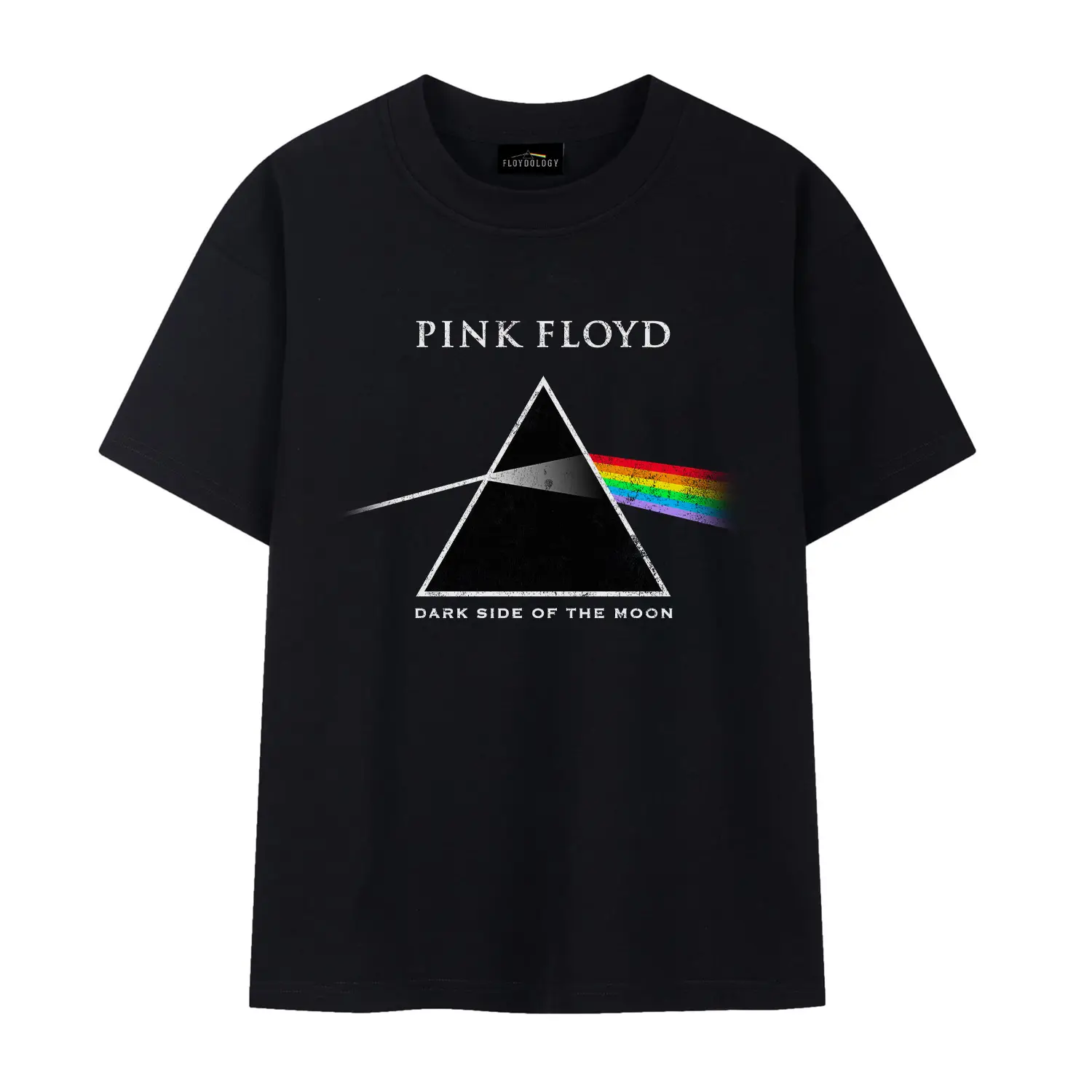 Pink Floyd Dark Side of the Moon Black Distressed Fitted Shirt Gift for Men Women Fans Gift for Men Women Fans
