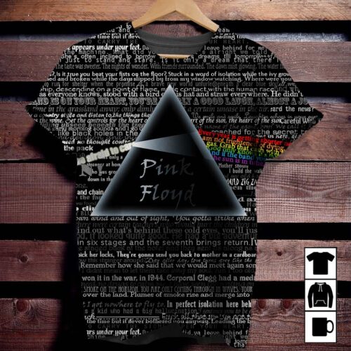 Pink Floyd Lyric Collage Prism Vintage Shirt Gift for Men Women Fans Gift for Men Women Fans