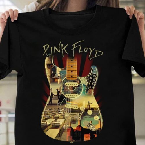 Pink Floyd and Guitar Art Shirt Gift for Men Women Fans Gift for Men Women Fans