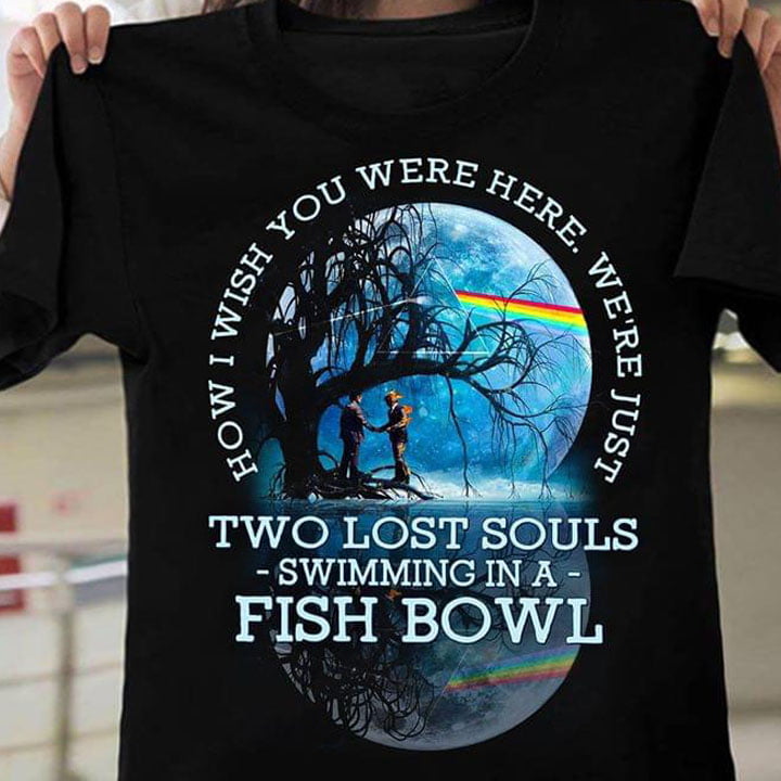 Pink Floyd Lake Reflection How I Wish You Were Here We’re Just Two Lost Souls Swimming In A Fish Bowl Shirt Gift for Men Women Fans Gift for Men Women Fans
