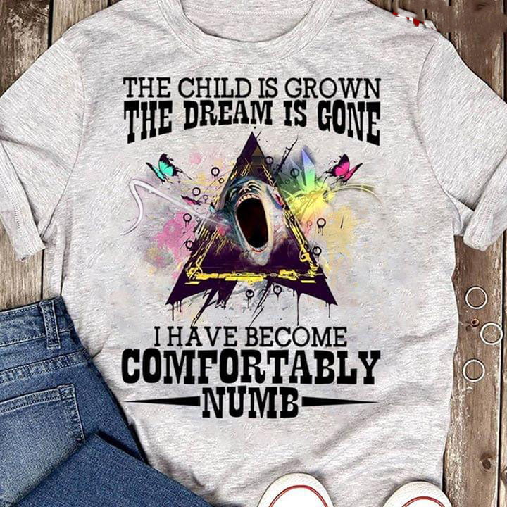 Pink Floyd The Child Is grown The Dream Is Gone And I Have Become Comfortably Numb Shirt Gift for Men Women Fans Gift for Men Women Fans