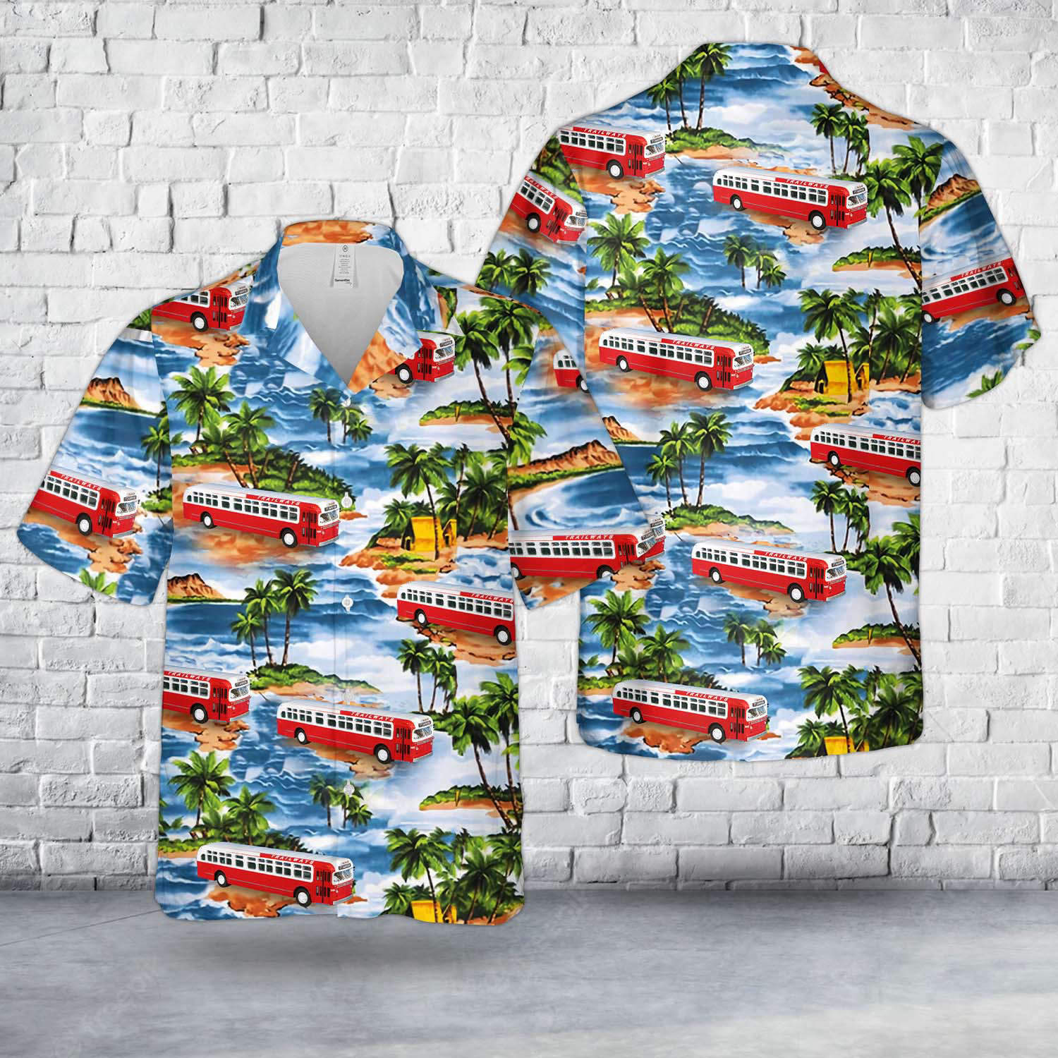 1957 GM TDH-5105 Bus (Southeastern Trailways Lines 1098-1099 series) Hawaiian Shirt Gift for Men Dad Father Gift for Men Dad Father