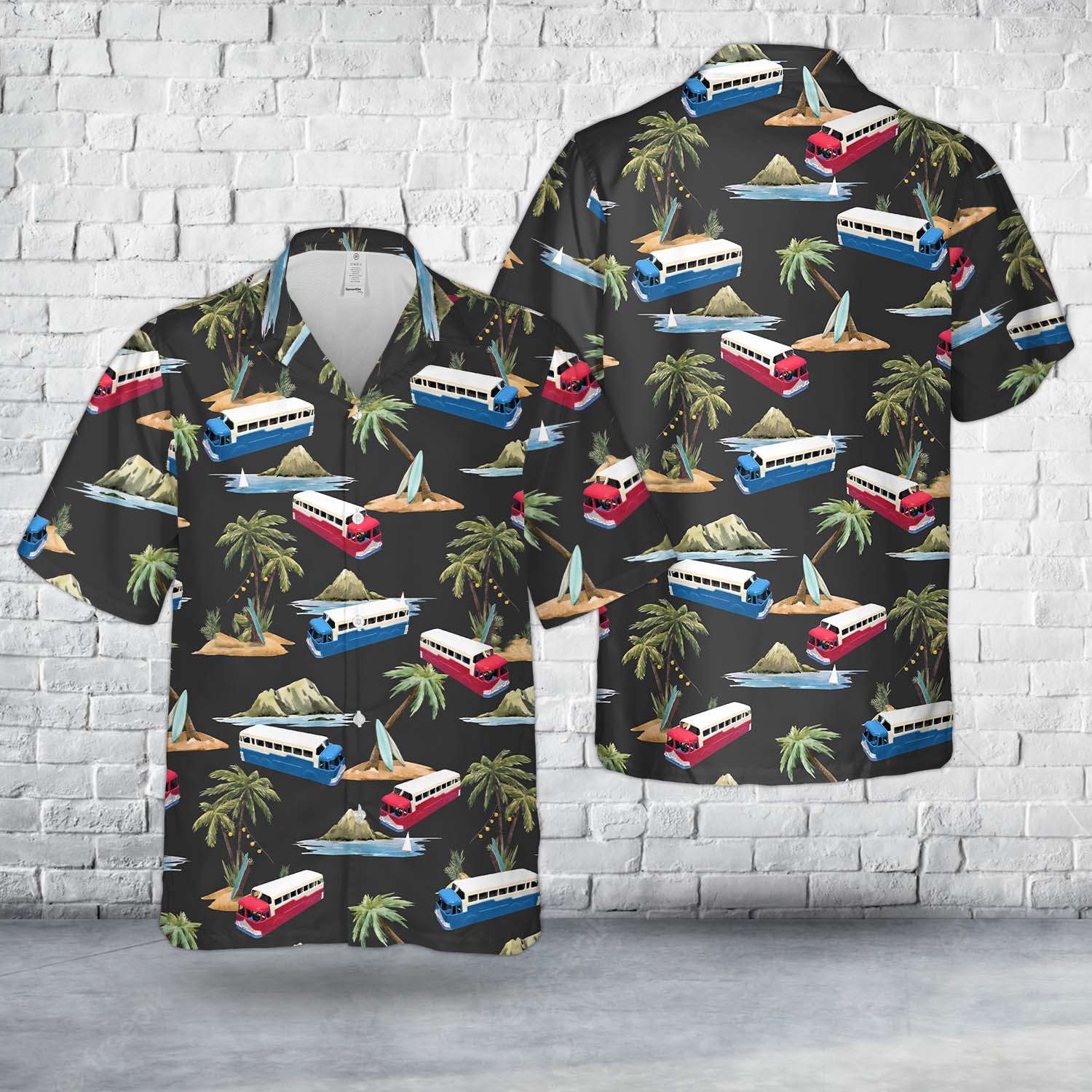 1957 Midgetoy Trailways Bus Hawaiian Shirt Gift for Men Dad Father Gift for Men Dad Father