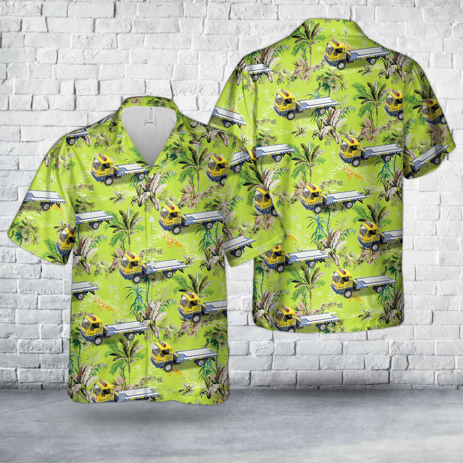 1986 Flatbed Car Transporter Truck Hawaiian Shirt Gift for Men Dad Father Gift for Men Dad Father