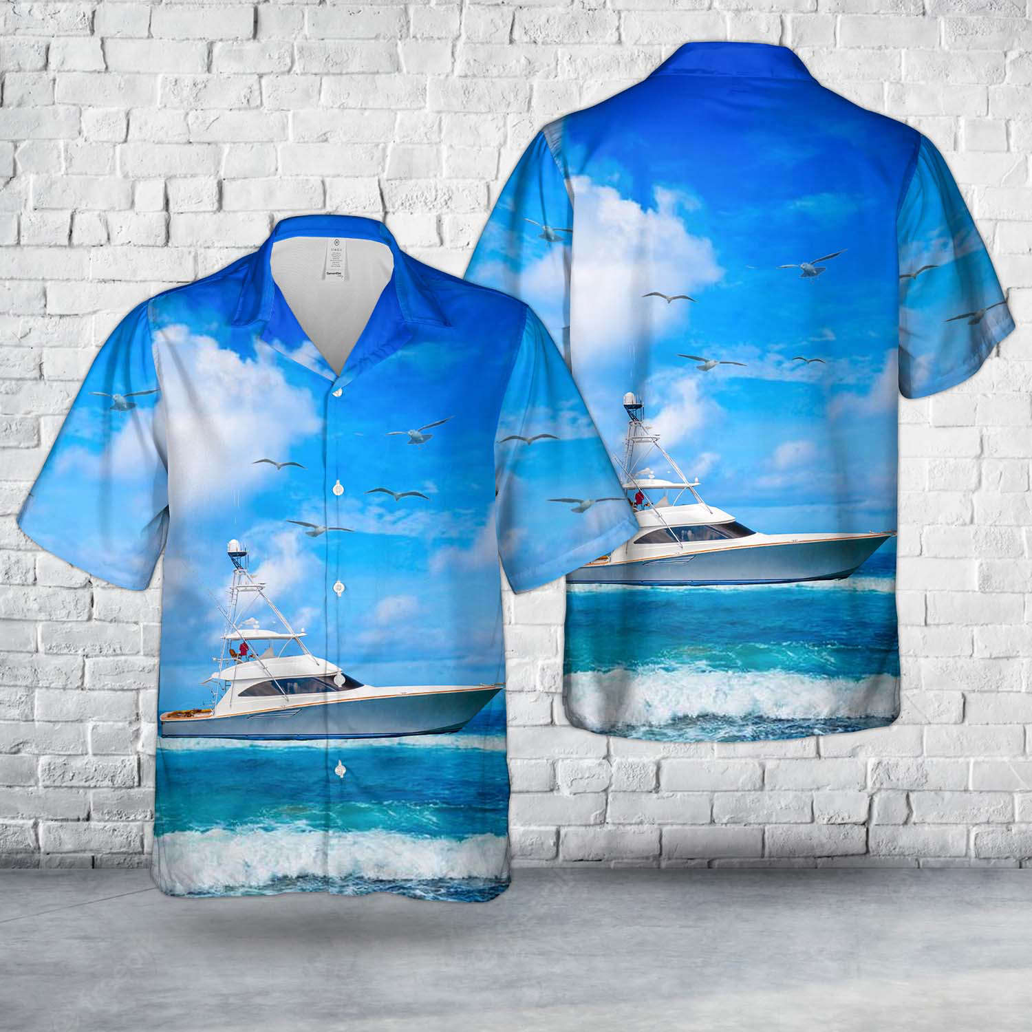2016 Viking 70 Convertible Boat Hawaiian Shirt Gift for Men Dad Father Gift for Men Dad Father