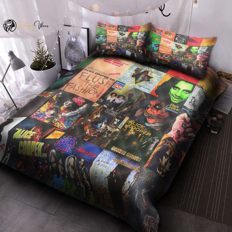 Alice Cooper Quilt Bedding Set Decor Gift For Men Women Decor Gift For Men Women CH