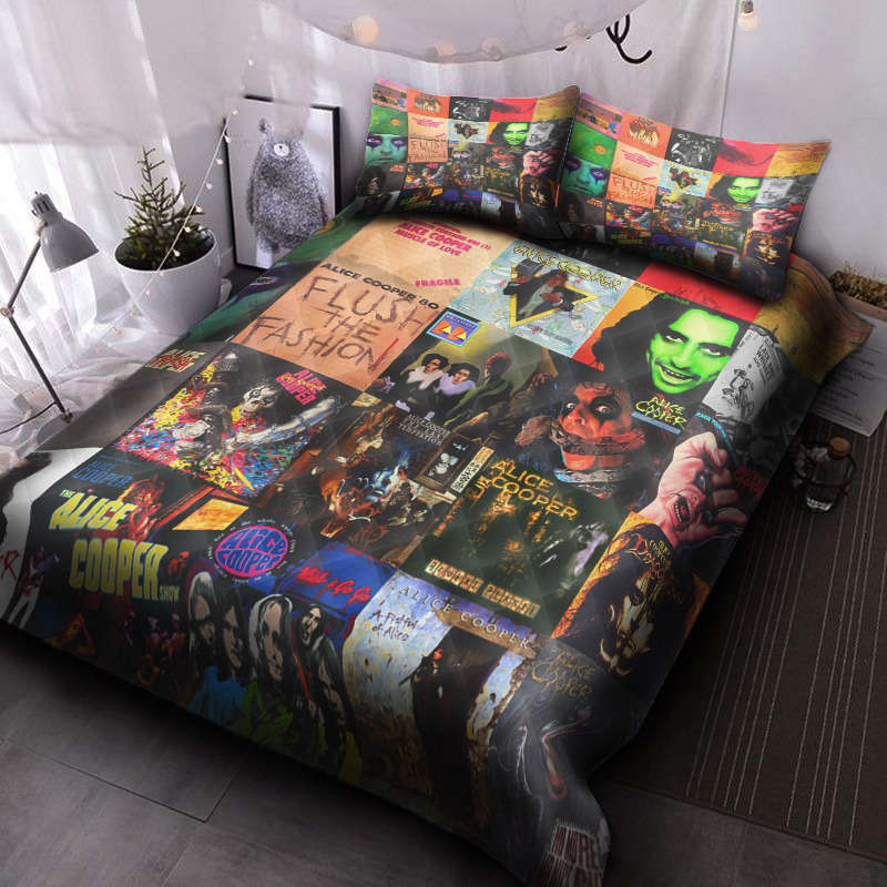 Alice Cooper Quilt Bedding Set Decor Gift For Men Women Decor Gift For Men Women CH
