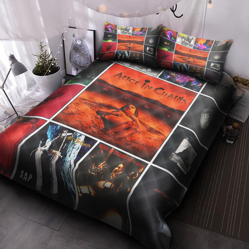 Alice in chains 1 Quilt Bedding Set Decor Gift For Men Women Decor Gift For Men Women G95