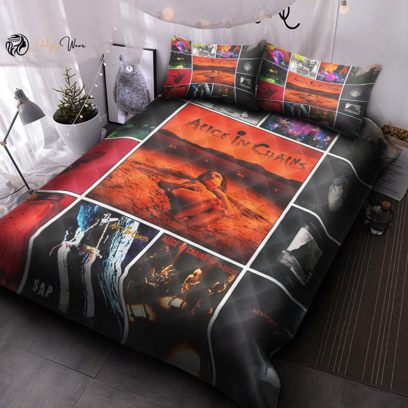 Alice in chains 1 Quilt Bedding Set Decor Gift For Men Women Decor Gift For Men Women G95