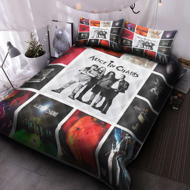 Alice in chains Quilt Bedding Set Decor Gift For Men Women Decor Gift For Men Women G95