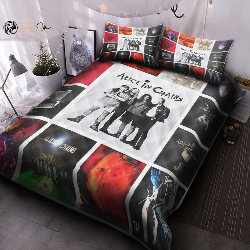 Alice in chains Quilt Bedding Set Decor Gift For Men Women Decor Gift For Men Women G95