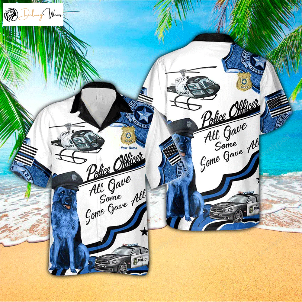 Customized Police Officer Hawaiian Shirt Gift for Men Women Fans – All Gave Some