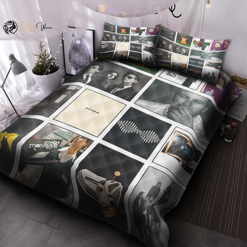 Arctic Monkeys Quilt Bedding Set Decor Gift For Men Women Decor Gift For Men Women G95