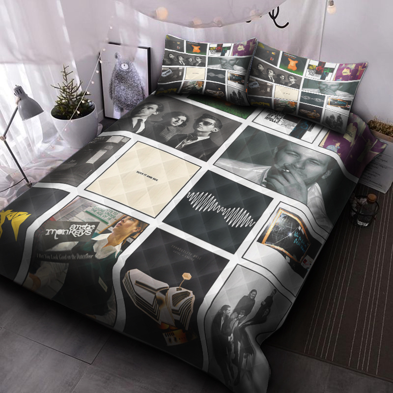 Arctic Monkeys Quilt Bedding Set Decor Gift For Men Women Decor Gift For Men Women G95