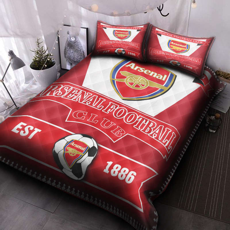 Arsenal Quilt Bedding Set Decor Gift For Men Women Decor Gift For Men Women G95