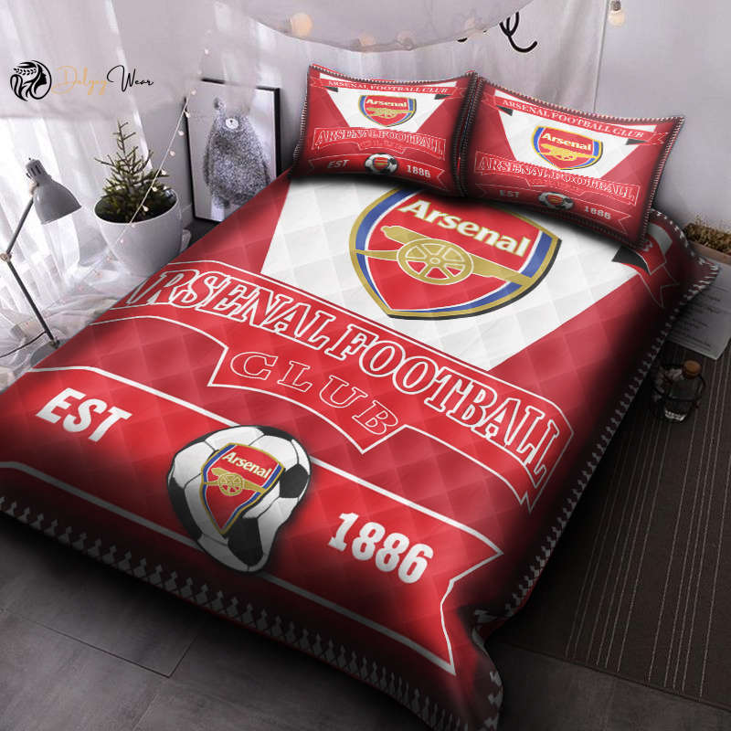 Arsenal Quilt Bedding Set Decor Gift For Men Women Decor Gift For Men Women G95