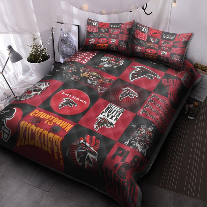 Atlanta Falcons Bedding Set Decor Gift For Men Women Decor Gift For Men Women G95
