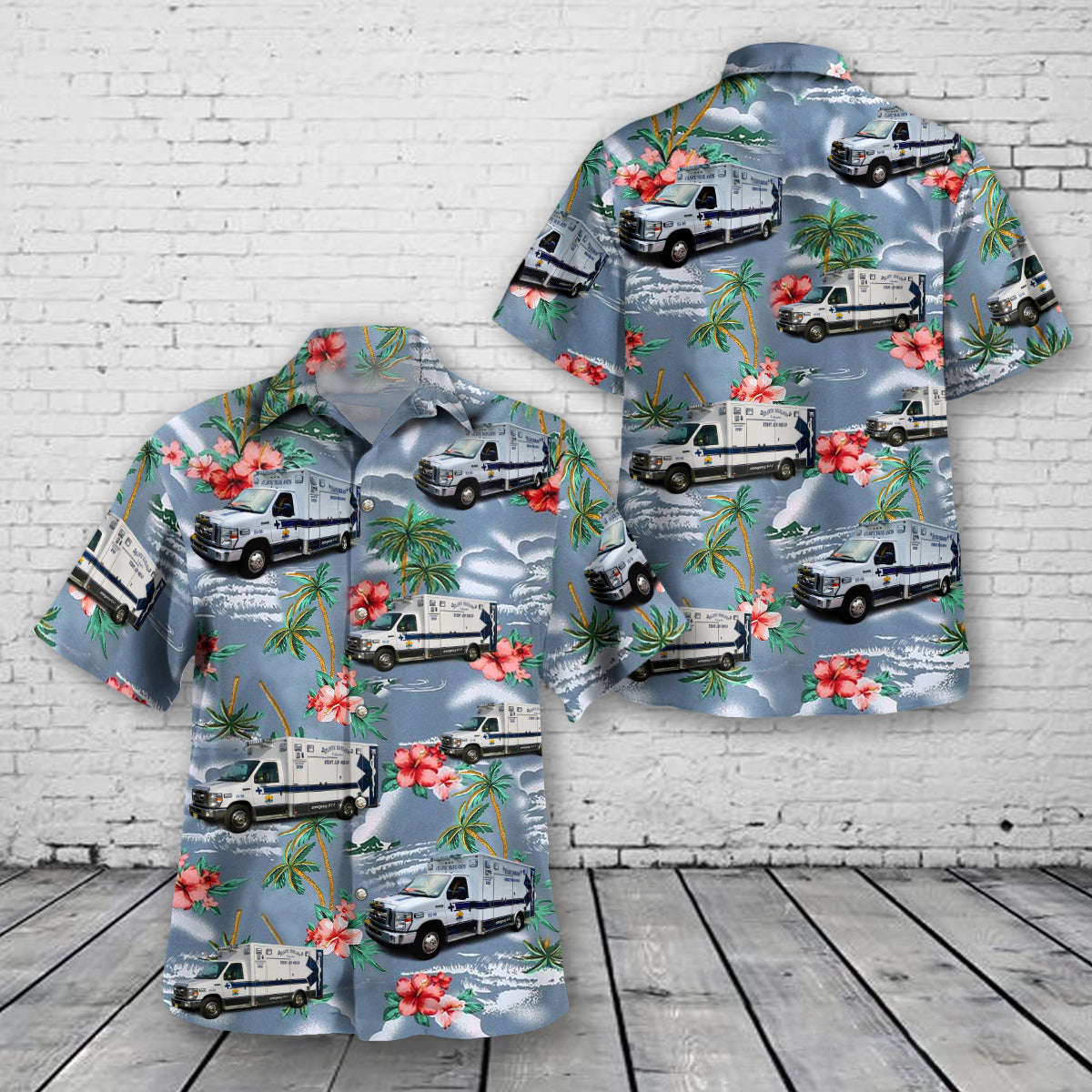 Atlantic Highlands First Aid & Safety Squad, New Jersey Hawaiian Shirt Gift for Men Dad Father Gift for Men Dad Father