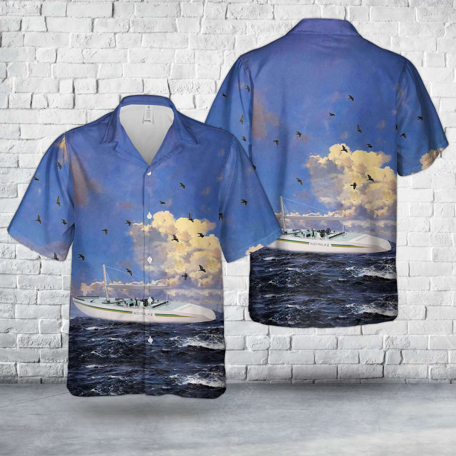Australia II Sailing Yacht Special Edition The Winner America’s Cup 1983 Hawaiian Shirt Gift for Men Dad Father Gift for Men Dad Father