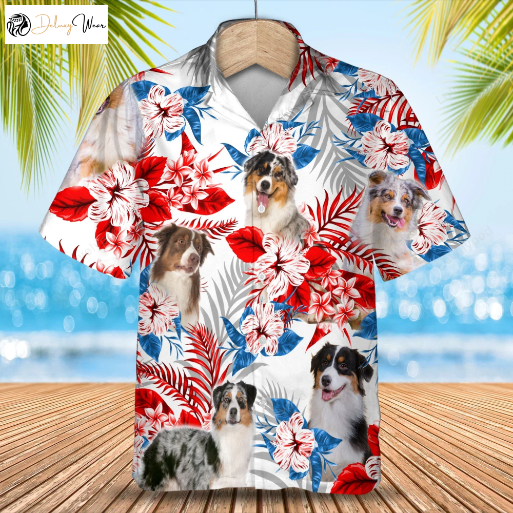 Stylish Australian Shepherd Hawaiian Shirt: Men s & Women s Summer Aloha Shirt