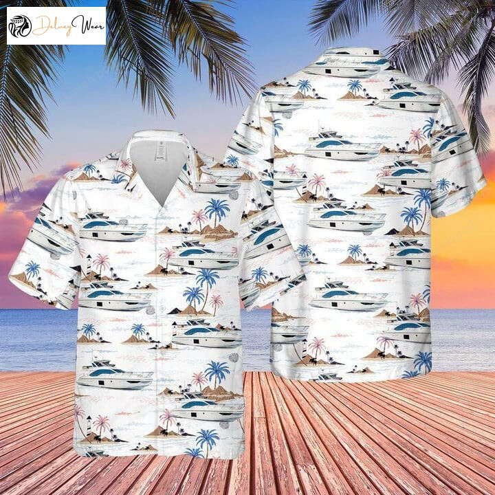 Stylish Azimut Yacht USA Hawaiian Shirt Gift for Men Women Fans: Men & Women s Adult Clothing for a Relaxed Look