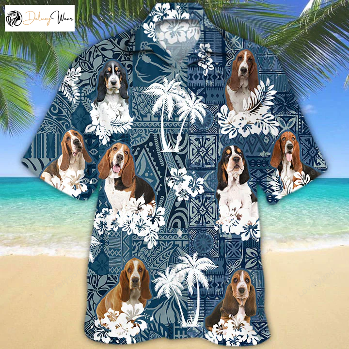 Basset Hound Hawaiian Shirt Gift for Men Women Fans - Stylish Dog Aloha Shirt Gift for Men Women Fans for Men & Women