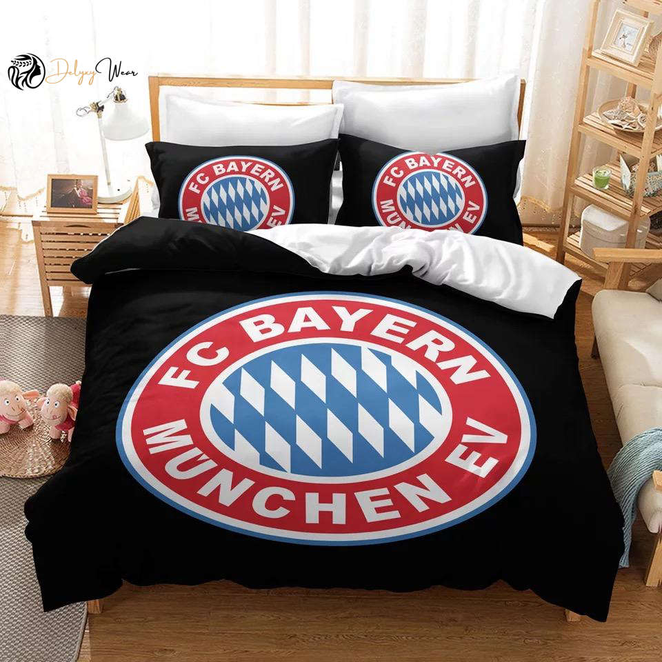 Bayern Munich Black Bedding Set Decor Gift For Men Women Decor Gift For Men Women G95