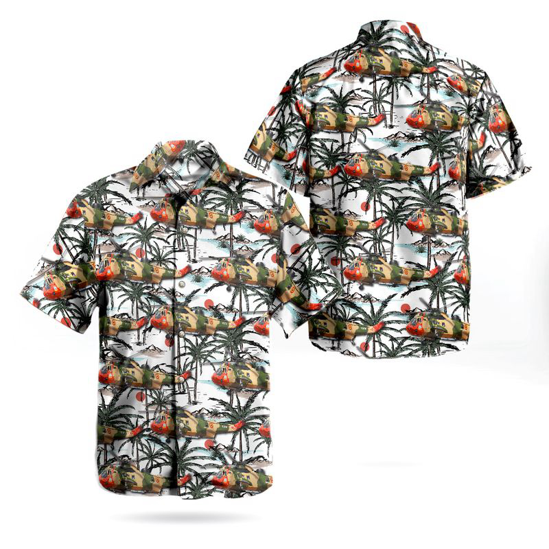 Belgian Air Force Westland WS-61 Sea King Mk48 Hawaiian Shirt Gift for Men Dad Father Gift for Men Dad Father