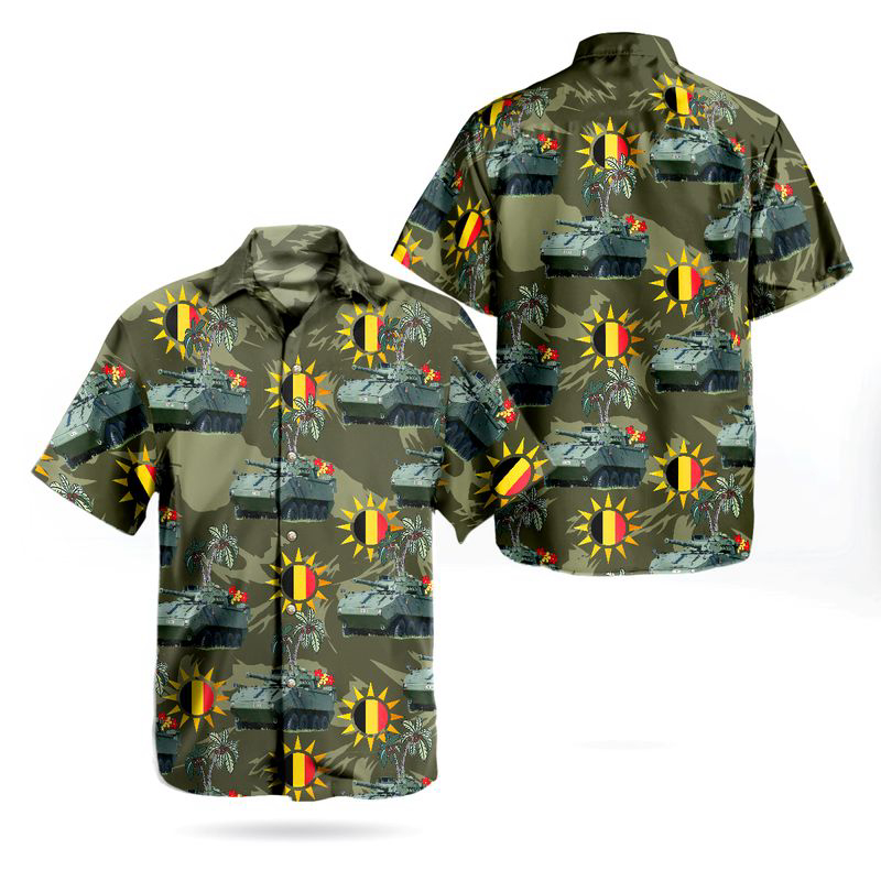 Belgian Land Component APC Mowag Piranha IIIC Hawaiian Shirt Gift for Men Dad Father Gift for Men Dad Father