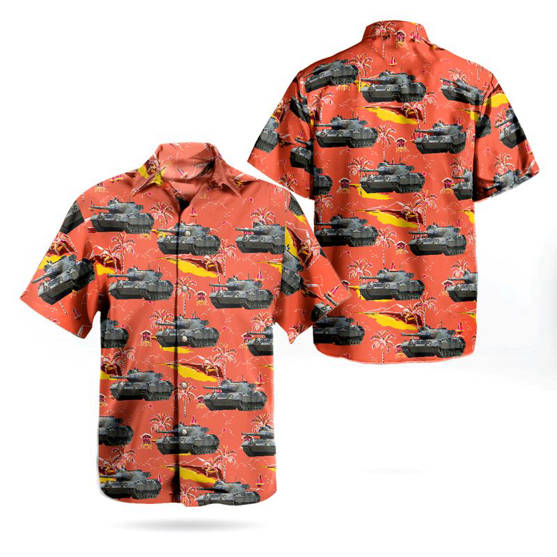 Belgian Land Component Leopard 1A5 Hawaiian Shirt Gift for Men Dad Father Gift for Men Dad Father