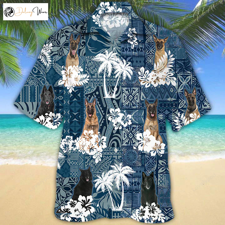 Stylish Belgian Shepherd Hawaiian Shirt Gift for Men Women Fans: Trendy Dog Print Apparel for Dog Lovers!