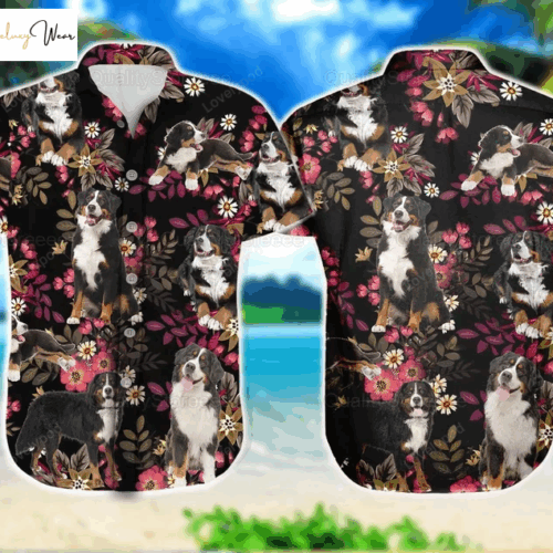 Bernese Mountain Hawaiian Shirt Gift for Men Women Fans - Stylish & Tropical Dog Shirt Gift for Men Women Fans for Bernese Mountain Lovers