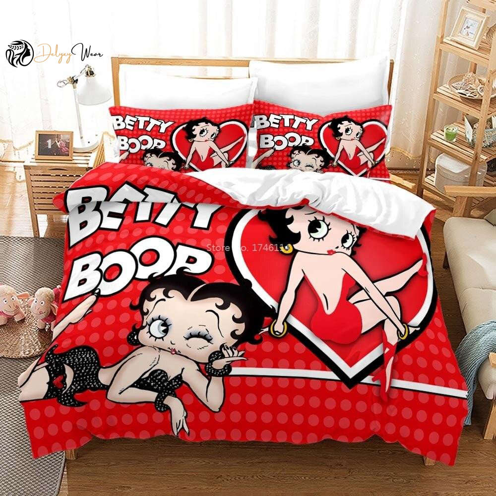 Betty Boop Bedding Set Decor Gift For Men Women Decor Gift For Men Women N98