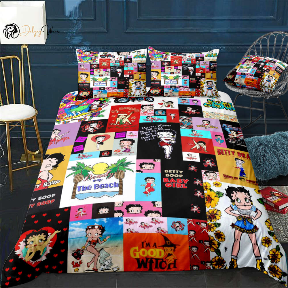 Betty Boop Love 0g Bedding Set Decor Gift For Men Women Decor Gift For Men Women G95