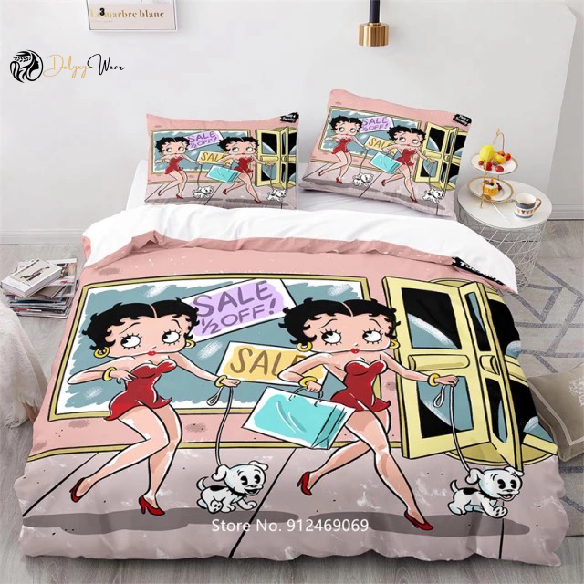 Betty Boop Lover 2 Bedding Set Decor Gift For Men Women Decor Gift For Men Women G95