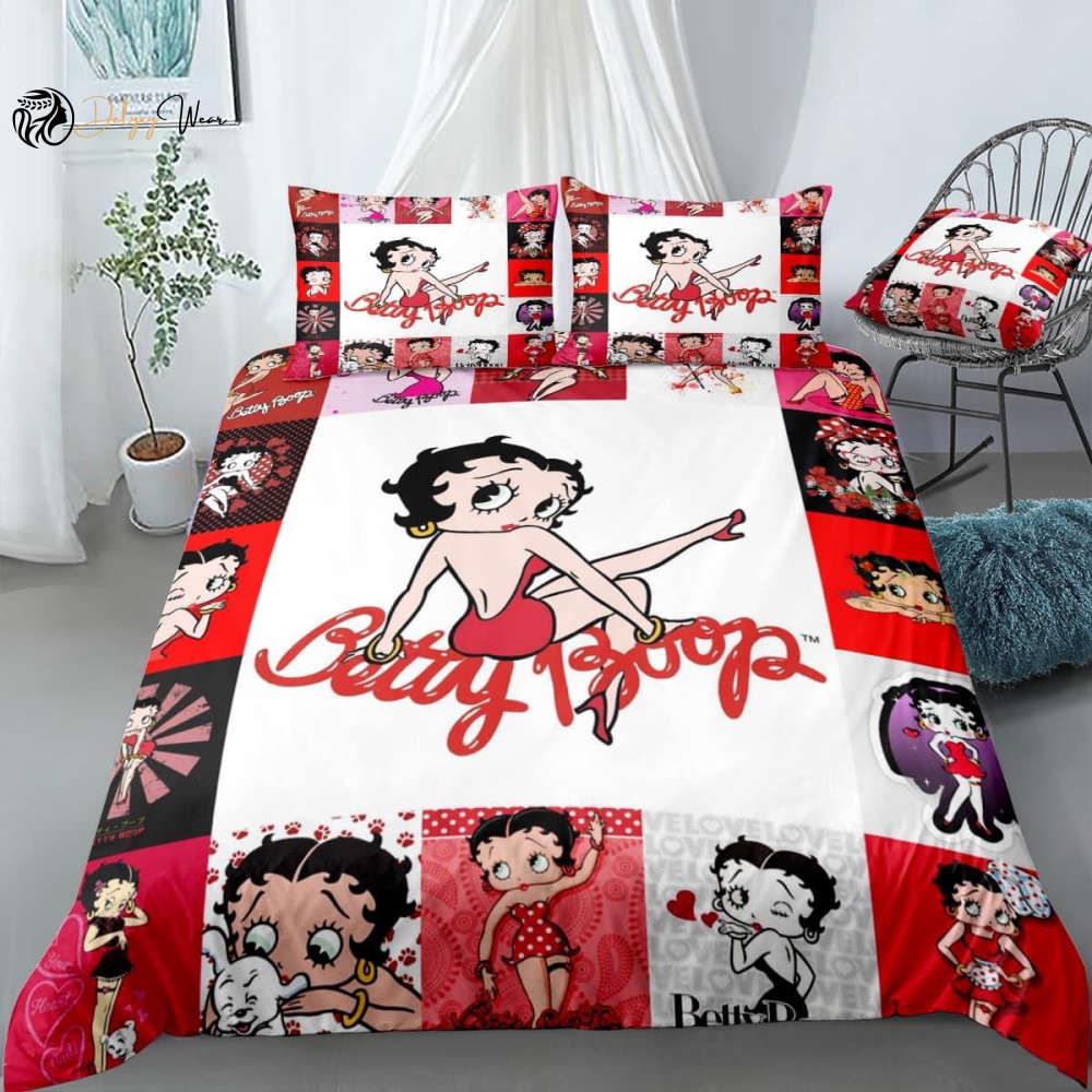 Betty Boop Lover Bedding Set Decor Gift For Men Women Decor Gift For Men Women G95