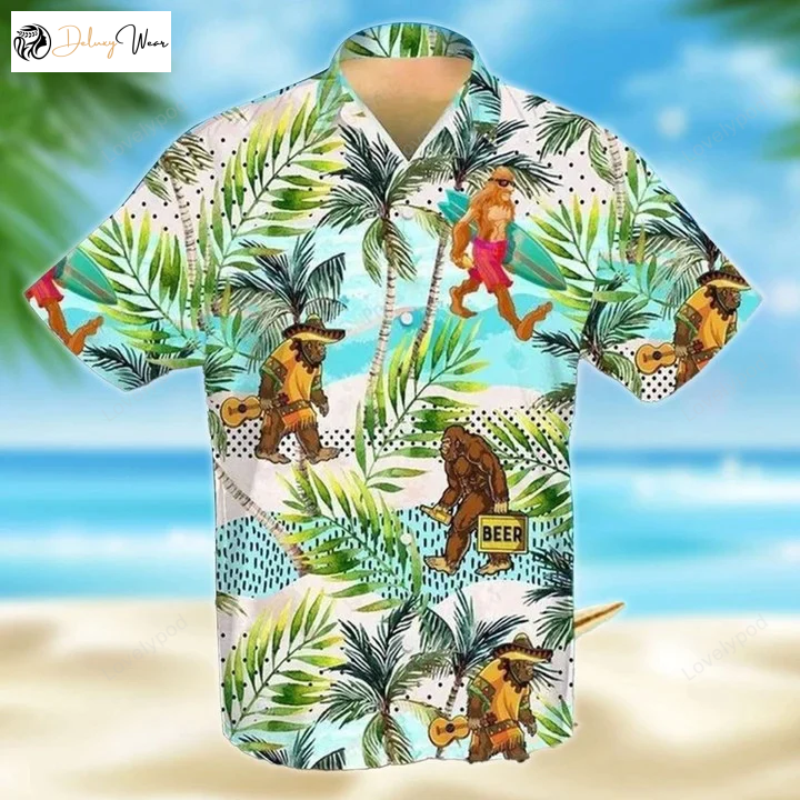 Bigfoot Hawaiian Shirt – Cute Colorful Design for a Fun and Stylish Look