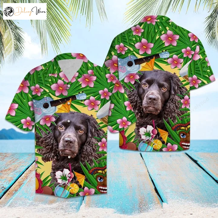 Black Boykin Spaniel Hawaiian Shirt Gift for Men Women Fans: Summer Party Pattern for a Stylish Canine Celebration